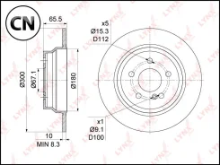 ���� ��������� ��������������� (300x10) | ��� | BN1076 LYNXauto BN1076 BN1076 ����