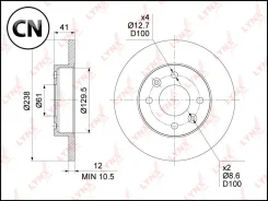 ���� ��������� ��������������� (238x12) | ����� | BN1417 LYNXauto BN1417 BN1417 ����