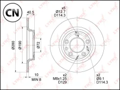 ���� ��������� ��������������� (280x10) | ��� | BN1651 LYNXauto BN1651 BN1651 ����