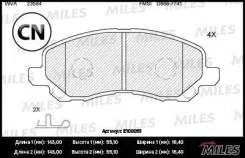 ������� ��������� �������� (��� �������) (����� Semi-Metallic) (Mitsubushi Lancer (CS, CY (TRW GDB3287) Miles E100051 E100051 ����