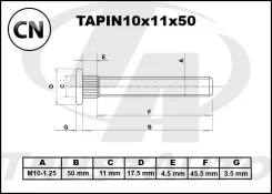 ������� ����� ������������ (TA) TrustAuto Tapin10x11x50 TAPIN10X11X50 ����