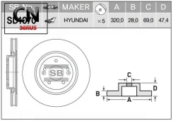 ���� ��������� Sangsin Brake SD1070 SD1070 ����
