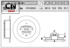 ���� ��������� ������ Sangsin Brake SD1020 SD1020 ����