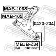 ����������� ��������� ������ (��� ���������� ��������) | ����� ����/��� | Febest MAB106S MAB106S ����
