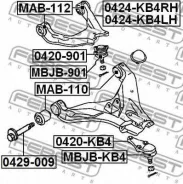 ����������� �������� ������ Mitsubishi L200 (KB) (2006) [178Febestmab112] MAB112 ����