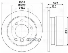 ���� ��������� ������ MB Sprinter 95/VW LT 96 258x12x5 [178Triallidf155105] DF155105 ����