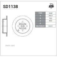 ���� ��������� Mitsubishi Galant 2.0-2.5D 91-04 SD1138 Sangsin Brake SD1138 SD1138 ����