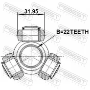 ������� 22x31.95 | ����/��� | Febest 0216B10 0216B10 ����