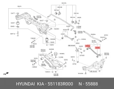 ����������� ������ �������� ������ ����� ��� KIA CEED, Hyundai i30, Hyundai Sonata hyundai-kia 55118-3r000 551183R000 ����