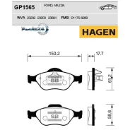 ������� ��������� FORD Fiesta 9501/01/Fusion 01 �������� Sangsin Brake GP1565 GP1565 ����