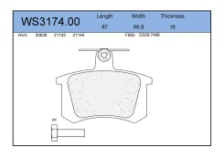 ������� ��������� �������� ������ ��� AUDI 100, AUDI A4, AUDI 80 Jeenice WS3174.00 WS317400 ����