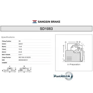 ���� ��������� Hyundai Coupe 01-09 ������ Sangsin Brake SD1083 SD1083 ����