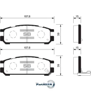 ������� ��������� Subaru Impreza 1.6-2.0 92-00/Legacy 1.8-2.5 89-03 ������ Sangsin Brake SP1537 SP1537 ����