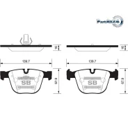 ������� ��������� BMW E60/E61/E65/E66/E70/E71 ������ Sangsin Brake SP2164 SP2164 ����