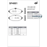 ������� ��������� Mercedes W205 14-/ W213 16- �������� L 175�� Sangsin Brake SP4001 SP4001 ����