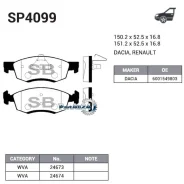 ������� ��������� Renault Logan ���������/����� 06- �������� Sangsin Brake SP4099 SP4099 ����