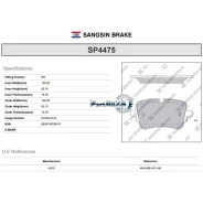 ������� ��������� AUDI Q7 15- ������ Sangsin Brake SP4475 SP4475 ����