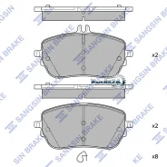 ������� ��������� Mercedes A (W177) 18-/CLA (C118/X118) 19- �������� Sangsin Brake SP4498 SP4498 ����
