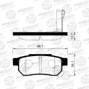 ������� ������ (��������) Honda Civic V, VI, VII 91-06/City 02-08/Jazz/Fit 02-/Integra 85-01 Avantech AV114 ����