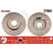 ���� ��������� FORD Focus II/III/C-MAX 03-/Volvo S40 04- �������� ����. D 278��. TRW DF4465 DF4465 ����
