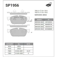 ������� ��������� �������� MB W166/X166 3.0-5.0/2.5CDi/3.5CDi 11 SP1956 Sangsin Brake SP1956 SP1956 ����