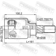 ���� ���������� 20x38x21 | ��� ����/��� | Febest 2411ARKR 2411ARKR ����