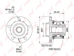 ������� ��������� ������ ������ � ����� ��� Skoda Fabia, Volkswagen POLO LYNXauto WH-1205 WH1205 ����