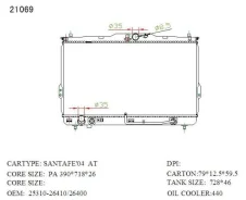 �������� ���������� Hyundai Santa FE 2000-2006 HYUN0704 2.0D HYUN0704 ����