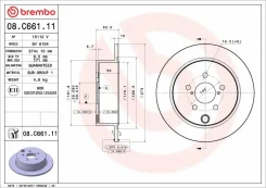 ���� ��������� ������ subaru forester (sj_) 11 / 12- / subaru impreza hatchback (gp_) 10 / 11- / subar Brembo 08C66111 08C66111 ����
