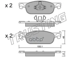 ������. ������. ������� Renault Clio IV, Logan II, Sandero II, Stepway, LADA Xray 2015- F Trusting ���. 11090 �-� 11090 ����