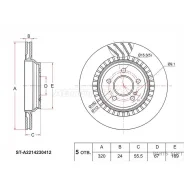 ���� ��������� (���) Mercedes-Benz S-Class 05-13 / CL-Class 06-14 SAT ST-A2214230412 STA2214230412 ����