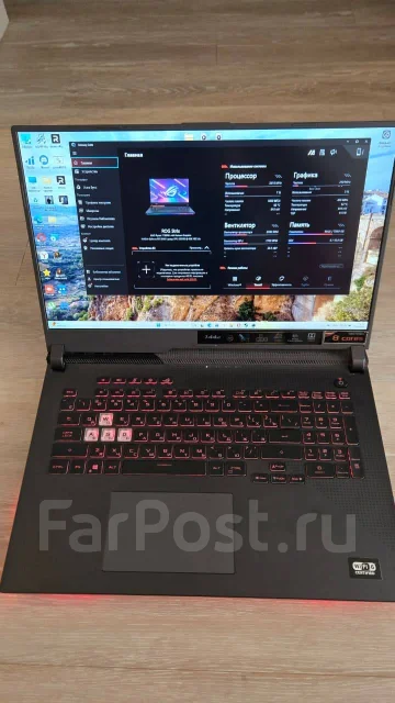 Asus ROG Strix G17. 17.3", 2,2����, ��� 16 ��, ���� 512���, WiFi: 1, Bluetooth: 1, ����������� �� 6��. ����