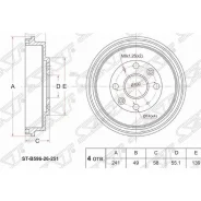 ������� ��������� (�����) Mazda Demio 96-02 / 323 98-03 SAT STB59626251, ������ STB59626251 ����