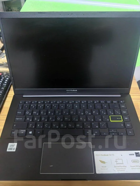 Asus VivoBook. 15", 100����, ��� 8 ��, ���� 238���, WiFi: 1, Bluetooth: 1, ����������� �� 64��. ����