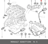 ������ �����������, ������-���� Renault Duster ��� Renault Megane, Renault Duster, Renault Scenic III Renault 8200771294 8200771294 ����