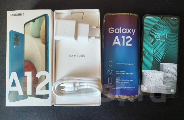 Samsung Galaxy A12. �/�, 64 ��, �����, 3G, 4G LTE, Dual-SIM, NFC ����