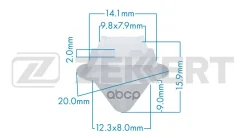 ������ �������� Alfa Romeo Citroen Fiat Lancia Peugeot Renault (�����. ���-�� ������ 10 ��) Zekkert ���. be-2407 BE2407 ����