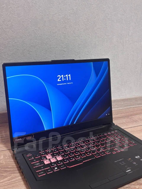 Asus TUF Gaming F17. 17.3", 144����, ��� 16 ��, ���� 512���, WiFi: 1, Bluetooth: 1 ����