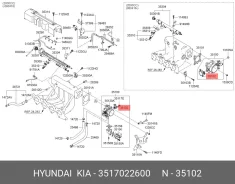 ������ ��������� ����������� �������� ��� Hyundai Elantra, SAAB 9000, Hyundai Accent hyundai-kia 3517022600 3517022600 ����