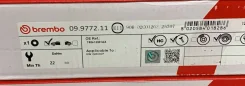 ���� ��������� AUDI A3/VW GOLF V/VI/Passat/Tiguan �������� ����. D 312��. - �����:Brembo - ���:09977211 (5Q0615301F) Brembo 09977211 09977211 ����