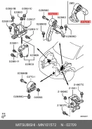������� ��������� ������ ��� Mitsubishi Lancer, Mitsubishi ASX, Mitsubishi Outlander II mitsubishi mn101572 MN101572 ����