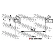 ������� ��������� 76.05x63.8x6.5x10 | ����� ����/��� | Febest 95DDY75640610X 95DDY75640610X ����