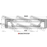 ������� ������� 33.8x59.25x10x10 | ����/��� | Febest 95GAW35591010R 95GAW35591010R ����