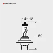 ����� H7 12V 55W PX26d Super +30% ������ ����� 1 ��. Osram 64210SUP 64210SUP ����