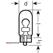����� W5W 12V 5W W2.1x9.5d Original LINE �������� ������������ �/� (���) 1 ��. Osram 2825 2825 ����