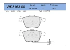 ������� ��������� �������� �������� ��� Volkswagen Passat, AUDI A6 4B Volkswagen GOLF Jeenice WS3163.00 WS316300 ����