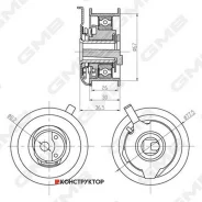 �������� ����� ��� /� ����� GMB ��� Audi A4 1994-2001 Avant A6 1994-2005; 67*30*8,2; GTB0270; (PB1003 ) 1987949359 V55426 ATB2202 GTB0270 ����