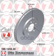 ���� ��������� ! �����. 288x25/34-5x100 Audi A3, VW Bora/Golf 1.8T/2.3/1.9TDi 96 [178Zimmermann100124720] 100124720 ����