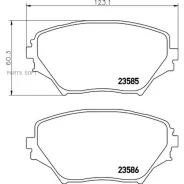 ������� ��������� �������� Toyota ZCA25/26 ACA20/21 Nisshinbo NP1036 NP1036 ����