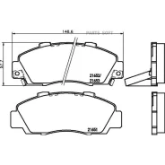 ������� ��������� �������� Honda RD1/2 EUR CF# GH# UA2/4 TA1 Nisshinbo NP8003 NP8003 ����